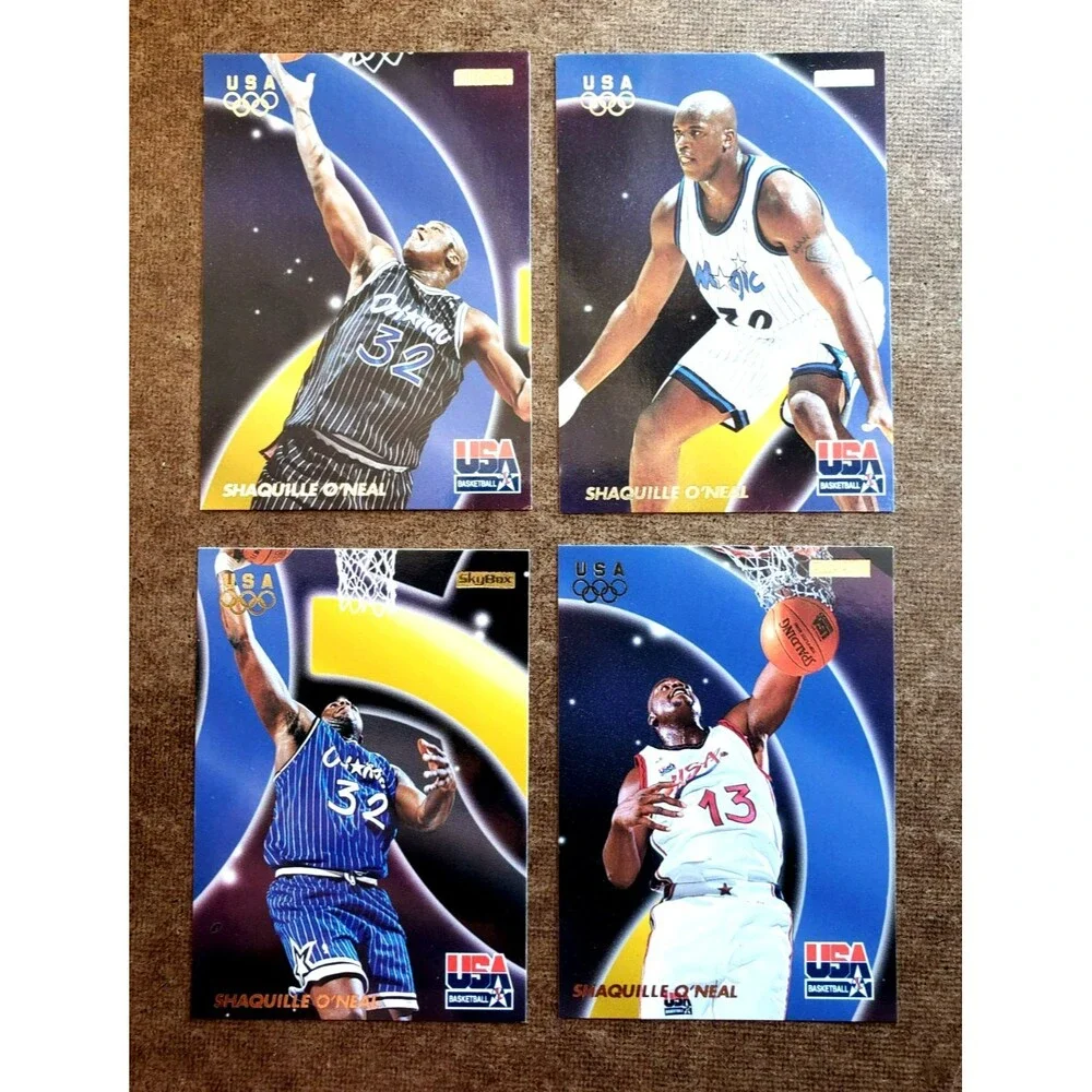 1996-97 SKYBOX USA BASKETBALL SHAQUILLE O'NEAL #17 #27 #37 & #47  & #53 LOT OF 5